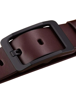 Comprar Fabricación de cinturones de cuero genuino personalizado al por mayor de moda para hombre Casual ajustable aleación hebilla cinturones de cuero Accesorios - Product Image 5