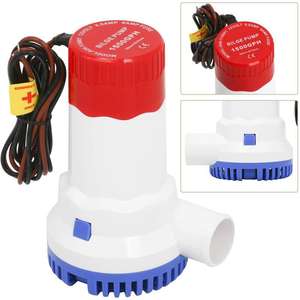 Pompe à eau électrique auto-amorçante DC 1500 GPH sur mesure, haute efficacité, économie d'énergie, pompe de cale marine en plastique avec interrupteur pour bateaux - Product Image 3