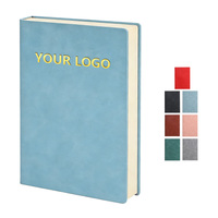 Carnet de notes A5 en cuir souple à couverture rigide vierge avec impression de logo personnalisée en gros