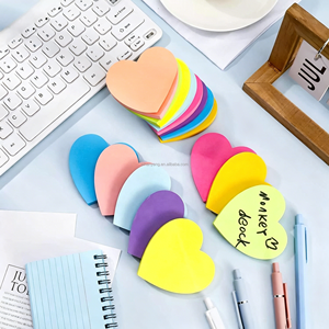 Vente en gros de <span class=keywords><strong>notes</strong></span> en forme de coeur <span class=keywords><strong>Notes</strong></span> autocollantes adhésives fortes personnalisées pour le bureau, l'école et la maison - Product Image 3