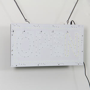 24*48CM telaio in lega di alluminio RGB colore interno segno aperto SMD piastra in alluminio <span class=keywords><strong>LED</strong></span> pubblicità Display per interni Business - Product Image 4