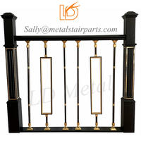 Balustre d'escalier en alliage d'aluminium et de magnésium de luxe, de haute qualité, carré ou rond, pour rampe intérieure
