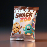 Sacs en plastique à fermeture arrière stratifiée imprimée de conception personnalisée Emballage de sac en mylar anti-odeur en mylar pour snack et aliments pop-corn et croustilles