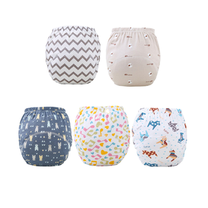 Best verkochte maten S/M/L Geprinte zachte katoenen luiers met zakje, wasbaar, waterdicht, lekbescherming voor pasgeboren babyverzorging - Product Image 1