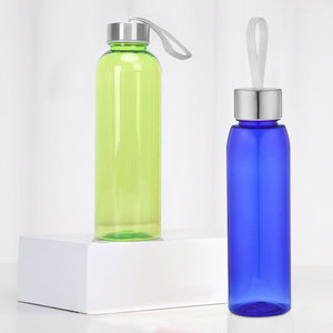 Nueva Botella de Agua Transparente Personalizada, Botella de Plástico Libre de BPA de 500 ml con Tapa de Acero Inoxidable - Product Image 4