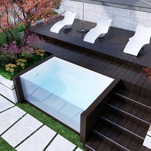 20ft 12m Swim Frp Nuevo diseño Spa al aire libre Familia Instalación rápida Piscina jacuzzi - Product Image 1