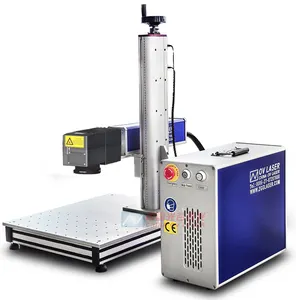 Mopa Color 3D dynamic Marker Raycus JPT metal engraving fiber laser 30W 50W 60W fiber laser marking machine with rotary