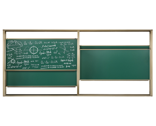 LONBEST 400x210cm Tamaño estándar Pizarra colgante Vertical arriba y abajo Tablero de tiza verde deslizante Pizarra deslizante escolar