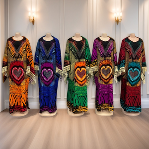 Tình Yêu Chất Lượng Cao Satin Rhinestone Abaya Hai-Mảnh Phụ Nữ Đồ Ngủ Khăn Cộng Với Kích Thước Cao Thời Trang Hồi Giáo Ăn Mặc Boubou Ăn Mặc - Product Image 3