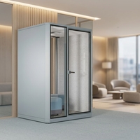 UNIBOOTH - Cabine de bureau insonorisée en aluminium robuste, 30 dB, ignifuge ISO 23351, montage rapide, pour espace de coworking, studio, prête à être expédiée