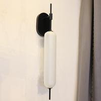 Applique murale LED moderne, luminaire minimaliste en tube de verre, pour chambre à coucher, chevet, salon, hôtel, éclairage décoratif