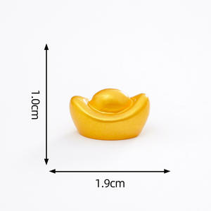 Set de Figuras de Lingotes de Oro en Miniatura, Decoración Feng Shui para la Fortuna y la Riqueza, para <span class=keywords><strong>el</strong></span> Hogar y Micro Paisajes - Product Image 4