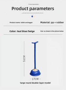 Desatascador con ventosa fuerte, material ecológico, eficaz para desatascar inodoros y tuberías obstruidas - Product Image 5