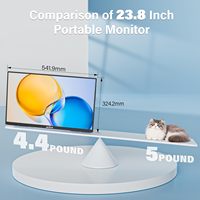 Moniteur Secondaire Ultra Fin 23,8 Pouces pour le Travail et la Maison, 3840x2160, Temps de Réponse de 3 ms, 100% sRGB pour le Multitâches