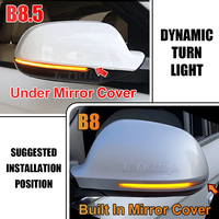 2 buah untuk Audi A4 A5 S5 B8.5 RS5 RS4 lampu sein LED gulir dinamis lampu sein indikator kaca spion berurutan lampu berkedip