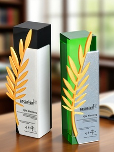 Trophée gravé en cristal personnalisé respectueux de l'environnement certificat créatif de haute qualité Champion compétition anniversaire 2025 nouvel an - Product Image 4