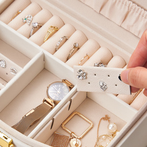 Elegant Multi Layer Jewelry <b>Box</b> With <b>Mirror</b> And Lock For Women's Jewellery Storage Rectangle Shape Plain Design - Product Image 3