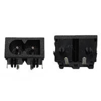 Connecteur industriel IEC 60320 C8 AC avec prise en cuivre 2,5A 250V pour adaptateur d'alimentation
