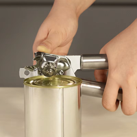 Ouvre-boîte manuel multifonction robuste en acier inoxydable, ouvre-bocaux et ouvre-bouteilles, gadget de cuisine domestique, vente en gros
