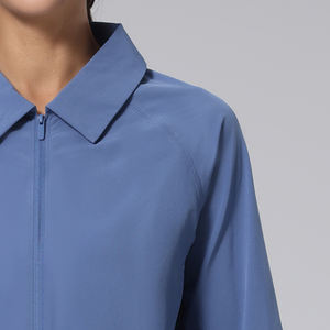 شعار مخصص عالية الجودة السيدات خفيفة الوزن رياضة التنس الجولف التنورات الظهر جوفاء طويلة الأكمام واقية من الشمس هوديي الجبهة الخصر - Product Image 5