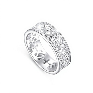 Bague géométrique multi-plaqué en acier inoxydable 316L de haute qualité, style gothique Lolita Shree Jaipur, bijoux fins vintage unisexes - Product Image 2