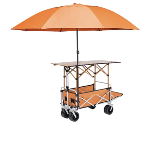 Beijicat zware plooibare all-terrain kar, OEM optie, draagbare rolcontainer, staal, Oxford, vier wielen, oranje, voor kamperen - Product Image 1