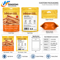 Sachet refermable personnalisé à fermeture éclair pour emballage de snacks en bandes de taro, haute barrière, qualité alimentaire, imprimé, directement de l'usine