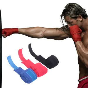 Pure cotton boxing bandage 2.5m Sanda Muay Thai fighting hand binding band sports sweat-absorbing binding hand protection