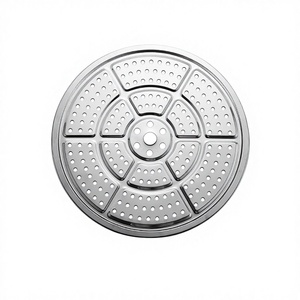 <span class=keywords><strong>Bandeja</strong></span> Redonda de Acero Inoxidable 304 para <span class=keywords><strong>Vaporera</strong></span>, Soporte Duradero para Vaporizar Dumplings y Pan - Product Image 1