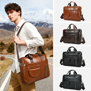 Porte-documents en <span class=keywords><strong>cuir</strong></span> pour homme sur mesure, <span class=keywords><strong>sacoche</strong></span> pour <span class=keywords><strong>ordinateur</strong></span> portable 15 pouces en <span class=keywords><strong>cuir</strong></span> véritable, sac de bureau pour homme - Product Image 1