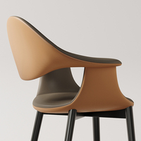 Chaise de salle à manger moderne bicolore-Chaise de dossier de designer de luxe pour salle à manger haut de gamme