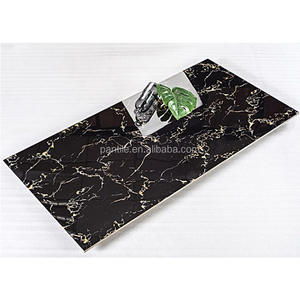 Gạch sứ 750x1500 viền vàng sàn gạch đen sáng bóng cho sàn - Product Image 6