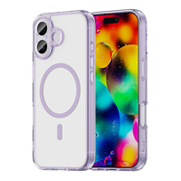 Étui de protection transparent anti-jaunissement tendance, compatible avec la charge magnétique sans fil, résistant aux chocs pour iPhone 13-17 Pro Max