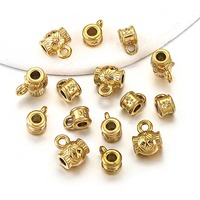 Perles entretoises à grand trou en acier inoxydable de styles variés, connecteurs de fermoir pour bracelets, colliers et pendentifs breloques