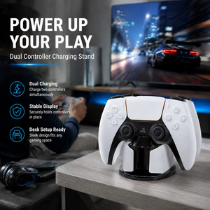 Station de charge LED pour manette <span class=keywords><strong>PS5</strong></span> avec lumière RVB, double charge et triple protection de sécurité pour manette <span class=keywords><strong>DualSense</strong></span> - Product Image 4
