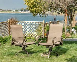 Juego de sillas de Metal de diseño único y tendencias, Juego de 2 sillas de metal para decoración del hogar y al aire libre, color marrón, diseño moderno, 2 unidades - Product Image 3