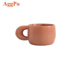 Ceramic Coffee and Tea Cup Best for Latte, Cappuccino, Tea or Espresso. Unglazed Porcelain Arty Mug