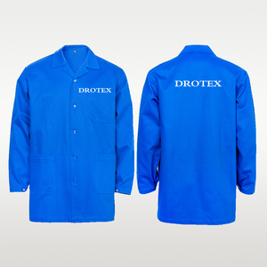 Camisa de Trabajo FRC Personalizada, Resistente al Fuego, Antiestática, Resistente a Ácidos, de Algodón Azul Metallurgico Químico, Larga Duración - Product Image 1