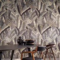 Nouveaux produits personnalisés, art abstrait, feuilles de plantes, décoration murale, papier peint 3D, décoration murale pour la maison