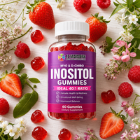 Gummies Myo & D-Chiro Inositol 40:1 Rapport Idéal 60 Gummies Supplément OEM Personnalisé Marque Privée Qualité 100000 Atelier Propre