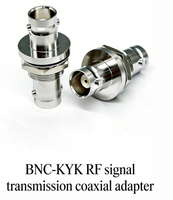 Conector Coaxial RF BNC-KYK Hembra a Hembra de 50 Ohmios, Conexión Recta con Bloqueo de Bayoneta, Adaptador de Montaje en Panel con Sello de Junta Tórica