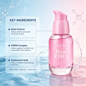 Sérum facial hydratant à la rose PDRN avec logo personnalisé, essence de beauté, produit de soin de la peau en marque privée - Product Image 3