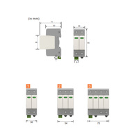 Parafoudre Spd 275V 40ka 2 pôles monophasé 3 phases 440V Ac 385V type 2 parafoudre