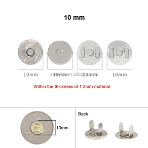 Bán Buôn Không Gỉ 10Mm <span class=keywords><strong>14Mm</strong></span> 18Mm Mạnh Mẽ Megnet Snap Đóng Cửa Siêu Mỏng Nút Từ Tính Cho Túi Xách - Product Image 6