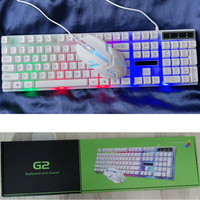 Gamer Keyboard and Mouse PC Gaming RGB Backlit Keyboard Rubber Keycaps Wired Keyboard Mouse Gamer Gaming Mouse