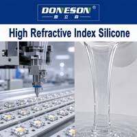 Résine de silicone à indice de réfraction élevé pour l'encapsulation des LED SMD, haute transparence, anti-jaunissement, stabilité thermique, faible contrainte