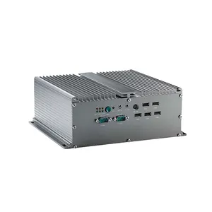intel D2550 Fanless Embedded BOX PC Industrial Computer mini box pc 2LAN 6COM With 1*PCI expansion support win xp os