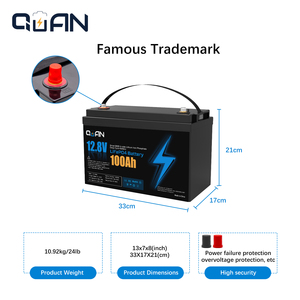 Şarj Edilebilir 12V 24V 100AH 200AH 300AH <span class=keywords><strong>LiFePO4</strong></span> Lityum İyon Pil Paketi BMS Kamp Ev Enerji Depolama Pili QU-AN 5 Yıl Garantili - Product Image 4