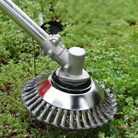 Tête de coupe-herbe en acier pour débroussailleuse électrique/à essence de 6/8 pouces, coupe-herbe, coupe-herbe, élimination de la poussière, argent, outillage de jardin