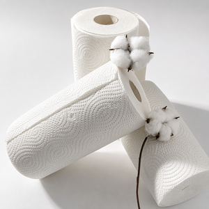 Rouleau de cuisine personnalisé en pâte fluff 2 plis, multi-plis, absorbant, blanc, taille standard - Product Image 4